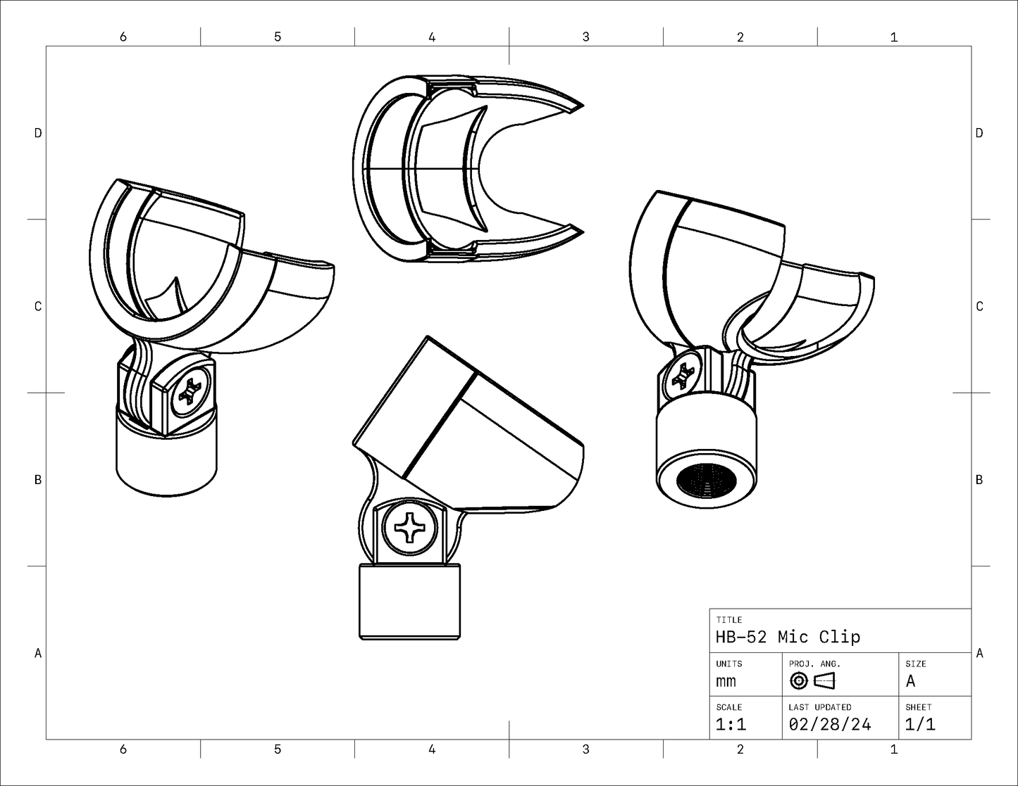 HB-52 Microphone Clip